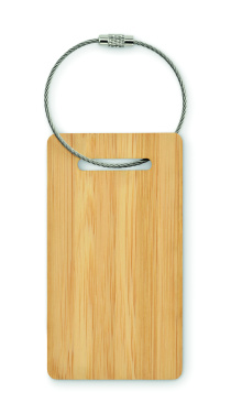Logotrade kampanjprodukter bild: Bagagetagg i bambu