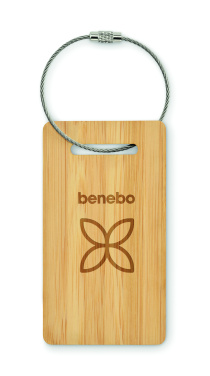 Logotrade presentreklam bild: Bagagetagg i bambu