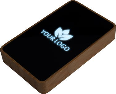 Logotrade reklamprodukter bild: Powerbank 5000 mAh med upplyst logotyp