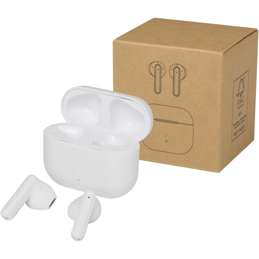 Logotrade presentreklam bild: Altais True Wireless Bluetooth®-öronsnäckor av återvunnen plast