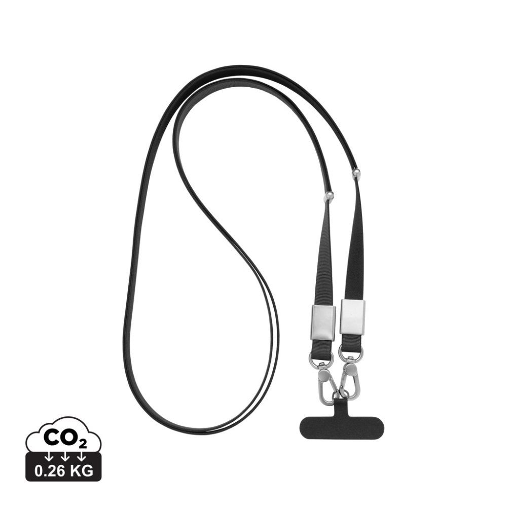 Logotrade profilprodukter bild: Nivo Crossbody lanyard i RCS återvunnen PET